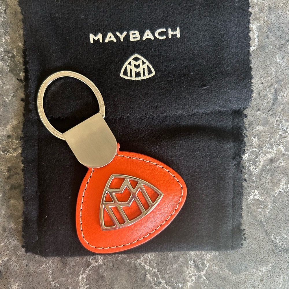 Orange Leather Key Holder with Vibrant Accents